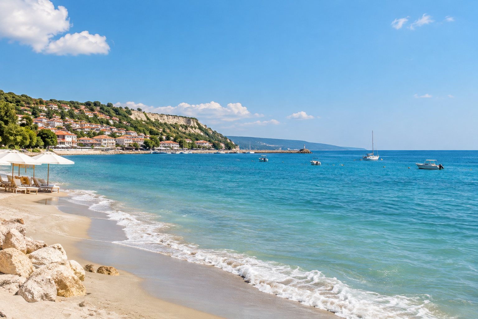 The sea and coast seen from Balchik